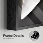 Large Framed Modern Wall Art for Living Room, 3 Piece Black and White Abstract Contemporary Pictures Artwork Decor, Geometric Luxury Bright Style Prints Paintings for Hallway and Office 24x36 Inch