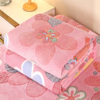 1pc Floral Style Warm Bedspread Fleece Blanket Plaid Travel Shawl Sofa Nap Blankets Home Bedsheet Manta