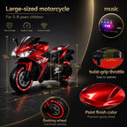 Kids Motorcycle 12 V Motorcycle For Kids 3-8 Years Boys Girls,Kids Motorcycle Ride On Toy With Training  Wheels/Manual Throttle/ Drive By Hand /Lighting  Wheels