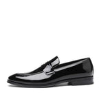 DECARSDZ Mens Slip-On Penny Loafer Casual Dress Shoes Black Wedding Formal Work Pointed Toe Men Tuxedo Shoes
