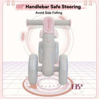 Sliding Balance Bike - 3-Mode Headlight & 4 Transparent Silence Wheels, Ideal Ride-On Toy for Birthday and Early Learning