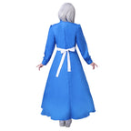 Women Sophie Blue Dress Cosplay Costume with Apron anime blue maid dress
