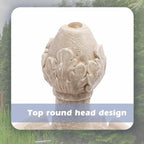 3-Tier Outdoor Water Fountain, 48.4 Tall Backyard Garden Feature with Pump, Freestanding Waterfall for Patio Yard (Beige)