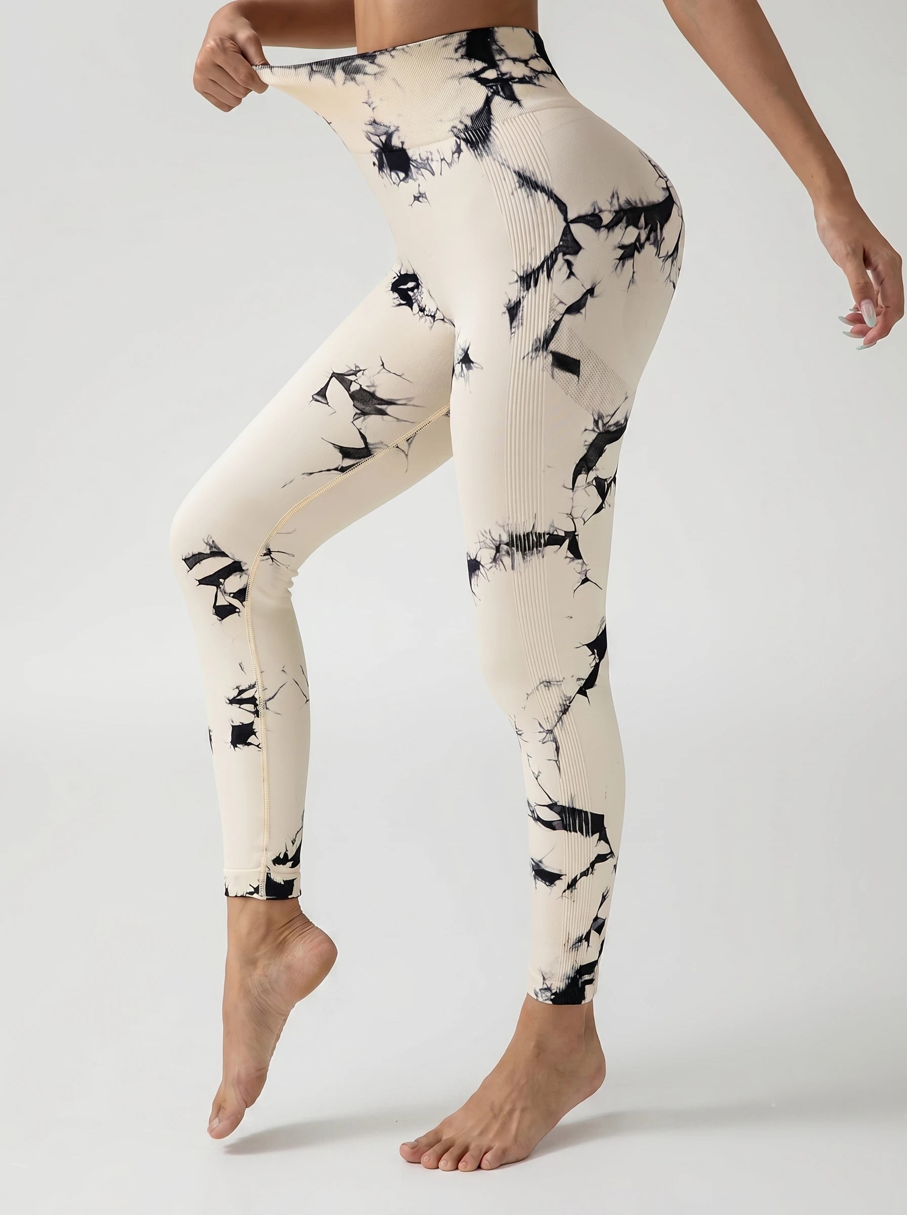 Fashionable Bright Tie-Dye High-Waist Yoga Pants, Available in 10 Splash Colors, Stretchy and Soft, Multiple Colors to Choose From, Perfect for Yoga Lovers and Everyday Casual Workouts