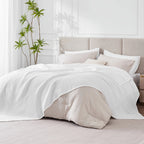 1pc Lightweight Waffle Weave Cooling Blanket for Hot Sleepers, Breathable Summer Blanket Full/Queen Size, Cozy Woven Textured Blanket for Couch Bed Sofa Home Decor