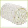 Knitted Weighted Blanket for Adults, 12lbs 48"x72", Breathable Chunky Knit, Cooling Heavy Blanket for Hot Sleepers, Ivory White