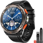 EIGIIS KE5 3ATM Waterproof Smart Watch for Men with LED Flashlight 1.45'' HD Rugged Smartwatch with 530mAh Big Battery