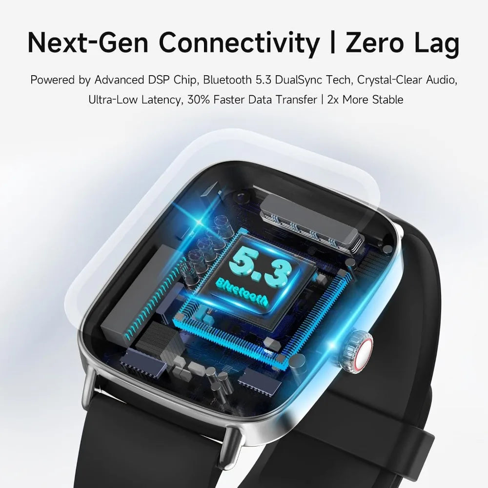 1.85" HD Smartwatch with Call, Fitness Tracking, IP68 Waterproof for Men and Women