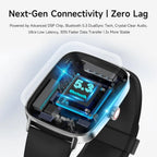 1.85" HD Smartwatch with Call, Fitness Tracking, IP68 Waterproof for Men and Women