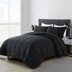 All Season Lightweight Comforter Set 3Pcs Soft Quilted Bedding Sets Box-Stitch Bed in a Bag Include 1 Comforter 2 Pillowcases Breathable Home Bedroom Textile Decor
