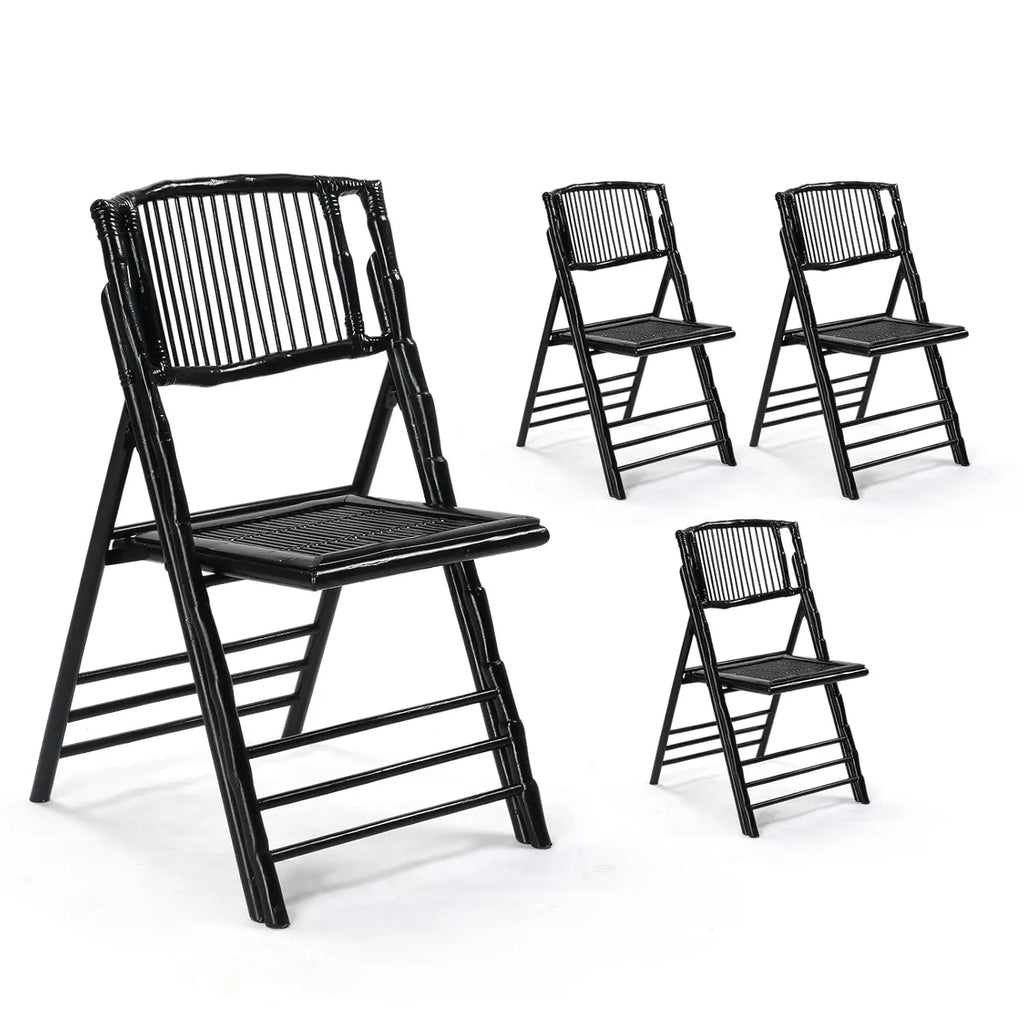 Bamboo Folding Chairs 1/2/4 Pack Foldable Dining Wood Chairs for Outdoor Indoor Garden Patio Lawn Porch Wedding, Customized