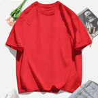 Short Sleeve T-shirt Minimalist Solid Plain Cotton O Neck Oversized Loose Sport Daily Women Summer All Season