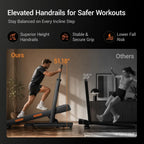 Walking Pad Treadmills: Dual Handle, Stair Mode, LED Display, Quiet 3.0HP, 7-Layer Shock, 400lbs