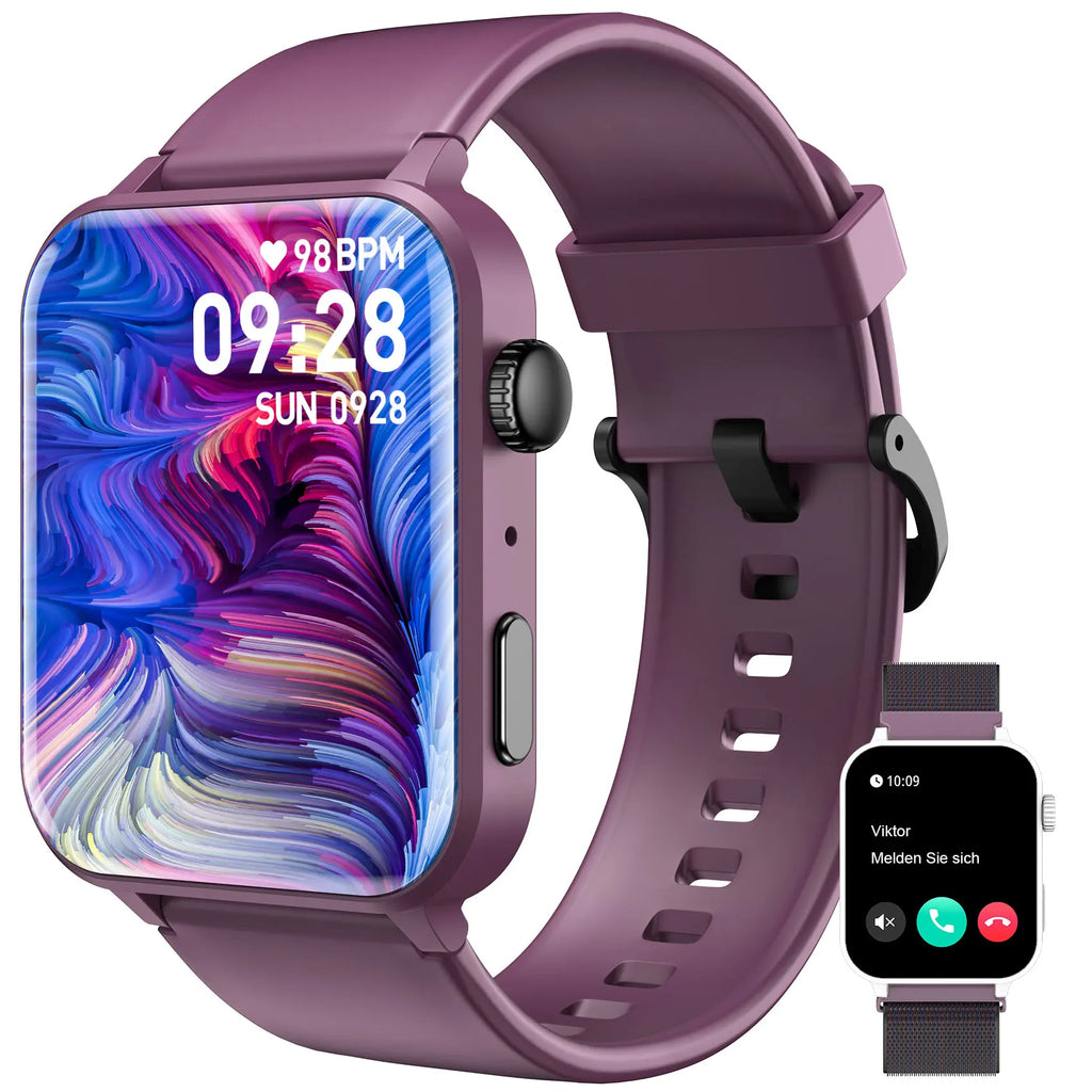 1.85‘’ HD Screen Smartwatch Health Monitoring 100+ Sport Modes Fitness Tracking Bluetooth Smart Watches for Men Women Gifts