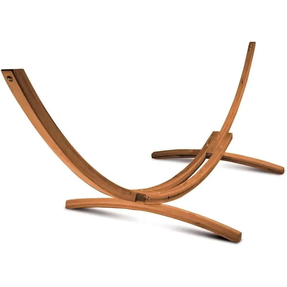 4-Ply Cypress Hammock with Stand, Southern Cypress Wood, Rust-Resistant Hardware, Handcrafted, 450 lbs Weight Capacity