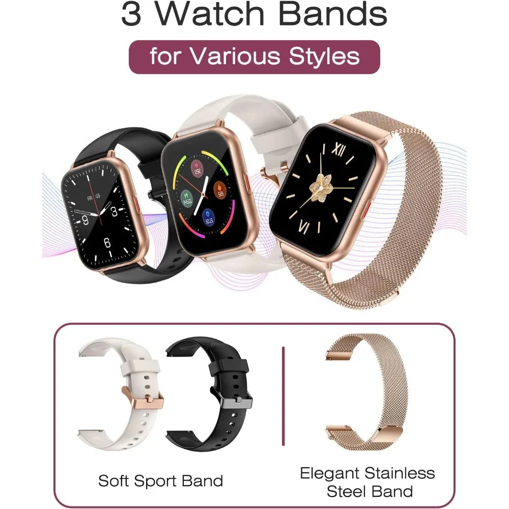 Smartwatches with Fitness Tracker, Heart Rate Monitor, and Multi-Sport Modes for Men and Women
