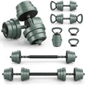 Adjustable 4-in-1 Free Weight Set: Dumbbells, Barbells, Kettlebells, Push-up Stands for Home Gym Workout
