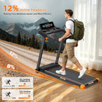 Walking Pad Treadmill, Treadmill with 12% Incline, 3-in-1 Foldable Treadmills for Home,12 HIIT Modes, Quiet Treadmill with Incline, 300 LBS Capacity, with App, Speaker, Heart Rate,and LED Display