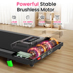 Akluer Walking Pad Treadmill, Portable Under Desk Treadmill 330lbs Capacity, Compact Treadmills Mini Walking Pad, 2.5HP Portable Treadmills with Remote Control, for Home Office Small Space