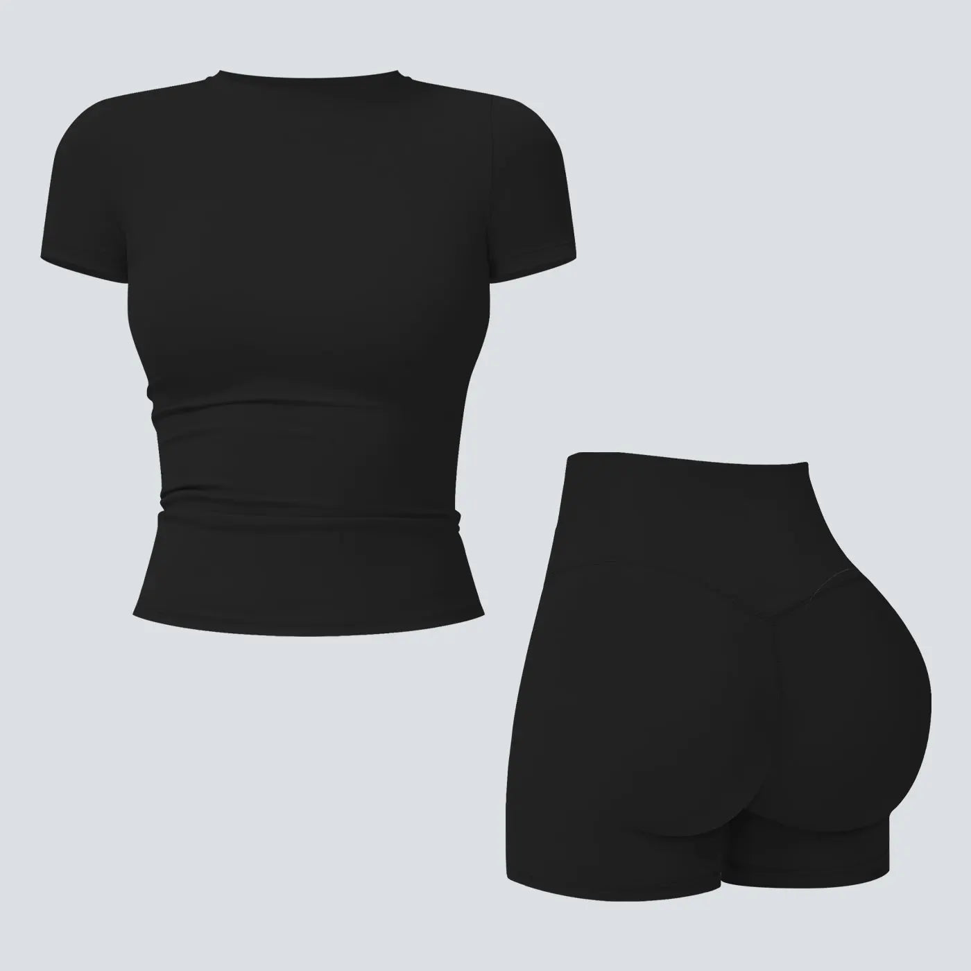 Tenwolf Women's 2 Piece Yoga Set Boat Neck Backless Tank Top High Waist Tummy Control Gym Fitness Activewear Quick-Dry Breathable Workout Clothes Athletic Sportswear