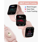 Smart Watch: Fitness Tracker, 1.95" Display, Call Handling, Waterproof, Heart Rate/Sleep/Sport Modes, Compatible With Android &