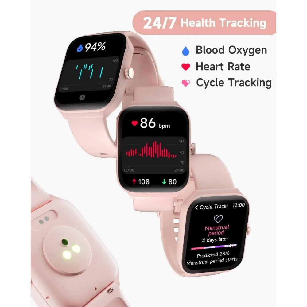 Smart Watch: Fitness Tracker, 1.95" Display, Call Handling, Waterproof, Heart Rate/Sleep/Sport Modes, Compatible With Android &
