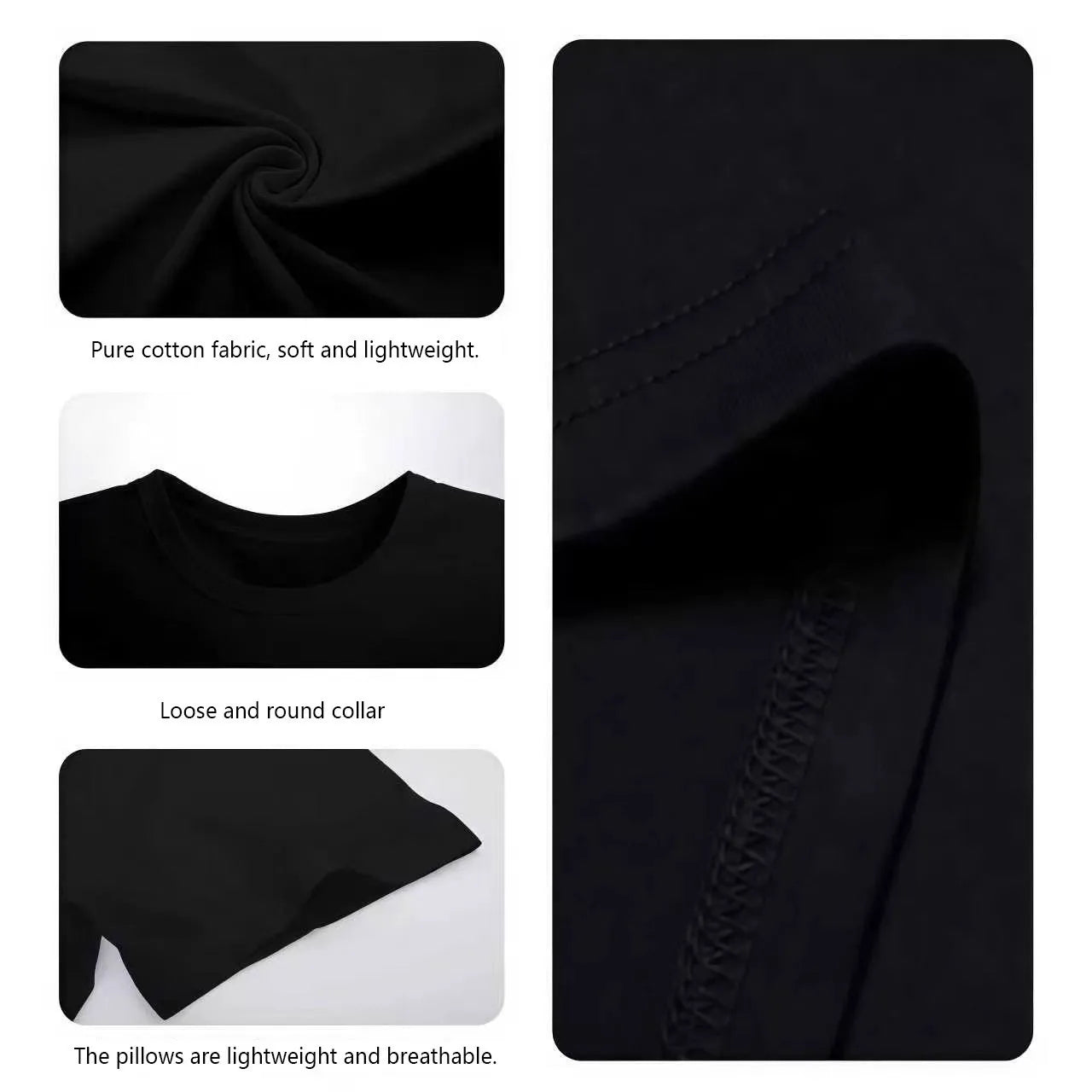 item picture mens plus size oversized white t shirt with large black loose neck short sleeve casual streetwear top suitable for wear layering hand washable for or the plus size