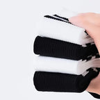 6/10/20 Pairs Men Women Striped Round Neck Socks Spring Autumn Breathable Odor Proof Sweat Absorbing All-Season Casual Socks
