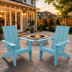 Adirondack Chairs Set of 2 Outdoor: 450lb Capacity&33in Tall Backrest Oversized Modern Adirondack Chairs -, Customized