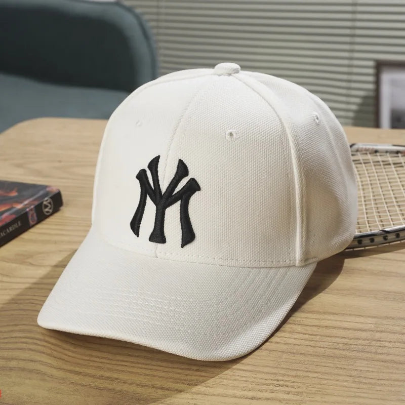 Hat Women's Deepened Hardtop Baseball Cap Korean Letter Embroidery Sunscreen Couple Cap