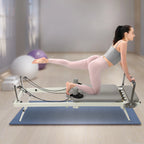 120kg/264.55lbs Foldable Pilates Reformer Machine, Multifunctional Yoga Fitness Equipment, Pilates Exercise Equipment