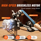SucceBuy Belt Grinder Sander 30 x1-Inch Variable Speed Belt Polisher W/VFD 550W Grinding Polishing for Metalworking Knife Making