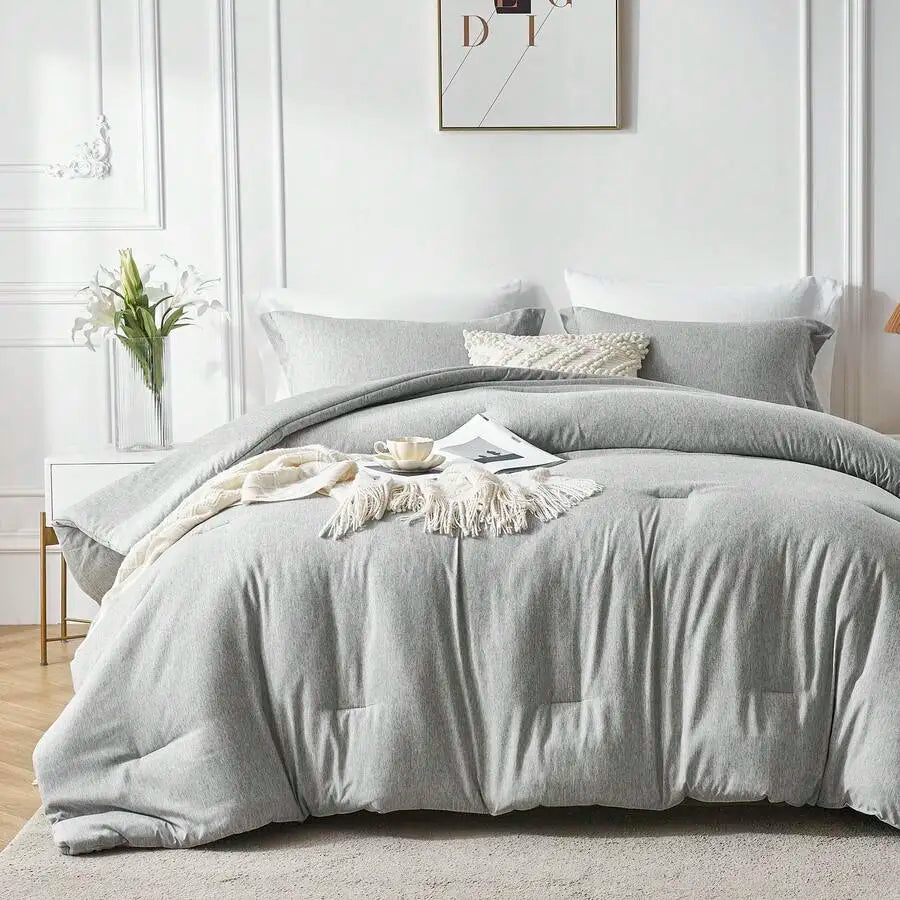 2/3-Piece Soft Luxury Bed Comforter Set Queen, Boho Cationic Dyeing Breathable Fluffy Bed Sets With 1 Comforter And 1 Or 2 Pillo