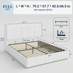 Full/Queen/King Size Velvet Lift Up Storage Bed Frame, Vertical Channel Tufted Headboard, Hydrualic Underneath Storage, Upholstered Platform Bed, Wooden Slats Support, No Box Spring Needed, White