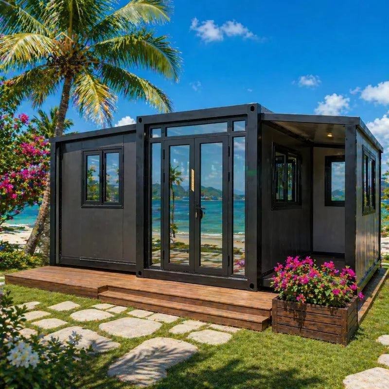 Heavy Duty Steel Frame Yugong Foldable Expandable Container House Portable Prefab Strong Home for Hurricane Zone Earthquake Area