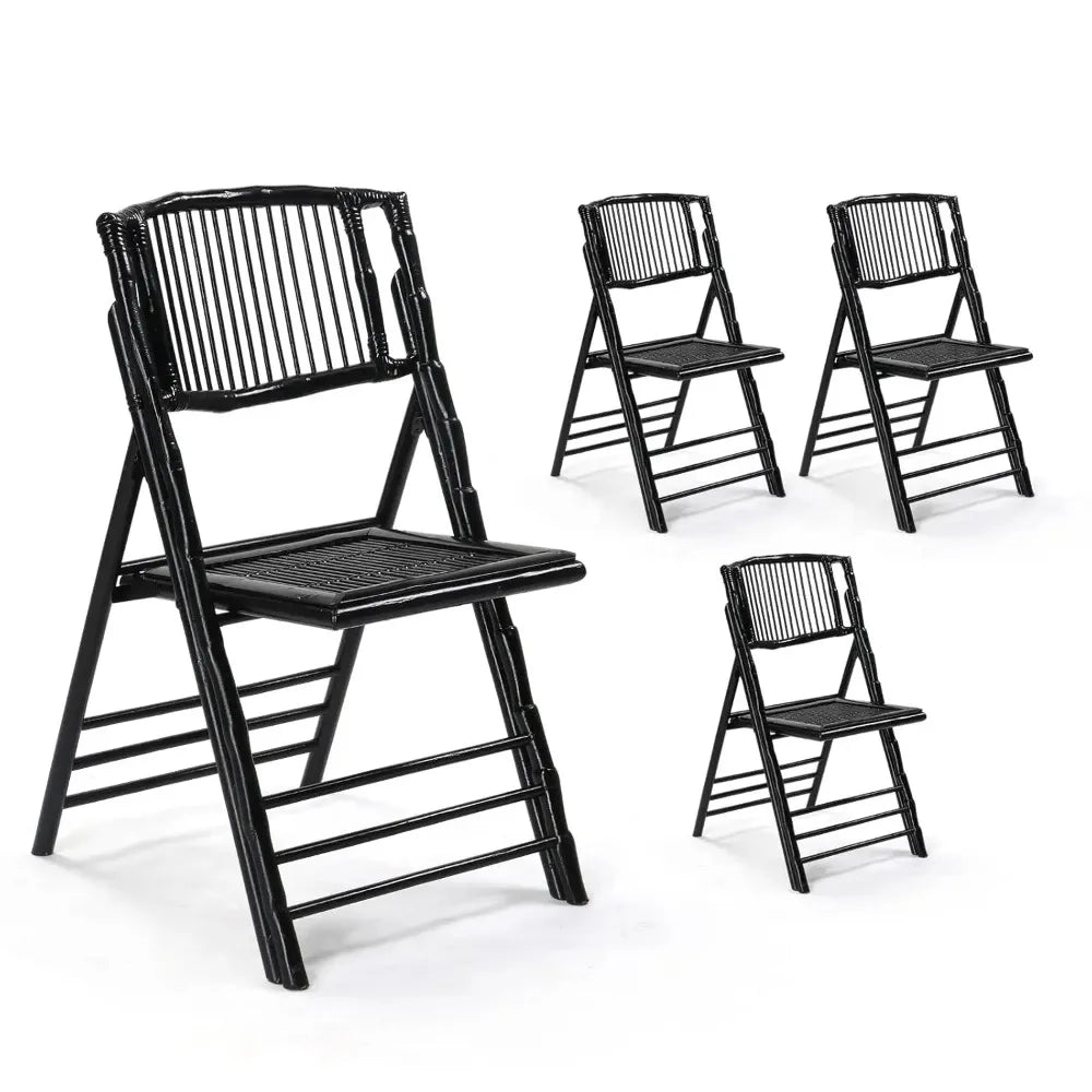 Bamboo Folding Chairs 1/2/4 Pack Foldable Dining Wood Chairs for Outdoor Indoor Garden Patio Lawn Porch Wedding, Customized