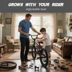 Youth BMX Bike 18-20 Inch, Ages 8-12, Adjustable Seat, Front & Rear U-Brakes, 2.09 Wide Tires