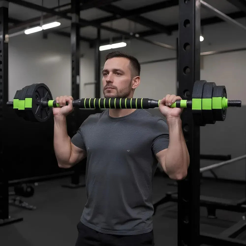 All-in-One 44 lbs Adjustable Dumbbell Set: Bar, Kettlebell, and Push-up Stand - Versatile Home Gym Equipment for Men & Women, Gr