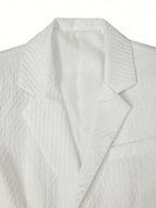 2pcs Men's Short Sleeve Suit Jacket And Shorts Set, Casual And Fashionable Daily Wear, Suitable As Gift For Male Friends