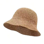 1pc Women's Bucket Hat, Hollow Woven Bucket Hat, Fashionable Bucket Cap, Casual For Spring/Autumn Outings, Travel, Beach,