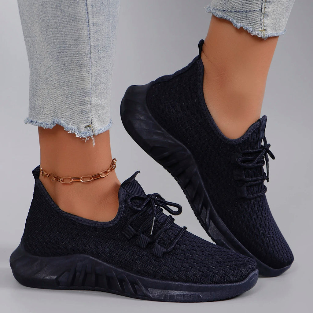 Women's Breathable Mesh Flat Shoes Casual Sports Sneakers Summer Walking Shoes Clearance Free Shipping