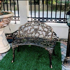 Outdoor Park Yard Patio Balcony Use, Cast Aluminum, Copper, Anti-Rust, Double Seat