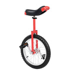 16 Inch Unicycle Outdoor One Wheel Bike Height Adjustable 28-32in 110lbs Capacity Manganese Steel for Balance Training Fitness