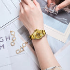 WINNER Fashion Elegant Skeleton Automatic Mechanical Watch for Women Luminous Hands Stainless Steel Strap Business Ladies Watches