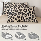 Fashionable Leopard Print Three-Piece Duvet Cover Set (1 Duvet Cover + 2 Pillowcases) Made of Ultra-Soft, Breathable Fabric, Skin-Friendly, Comfortable, Breathable, Machine Washable, Suitable for All Seasons, Elegant and Exqu