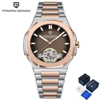 2026 New PAGANI DESIGN Men's Watches Rose Gold Luxury Automatic Watch For Men Tourbillon Mechanical Watch AR Sapphire Clock Gift