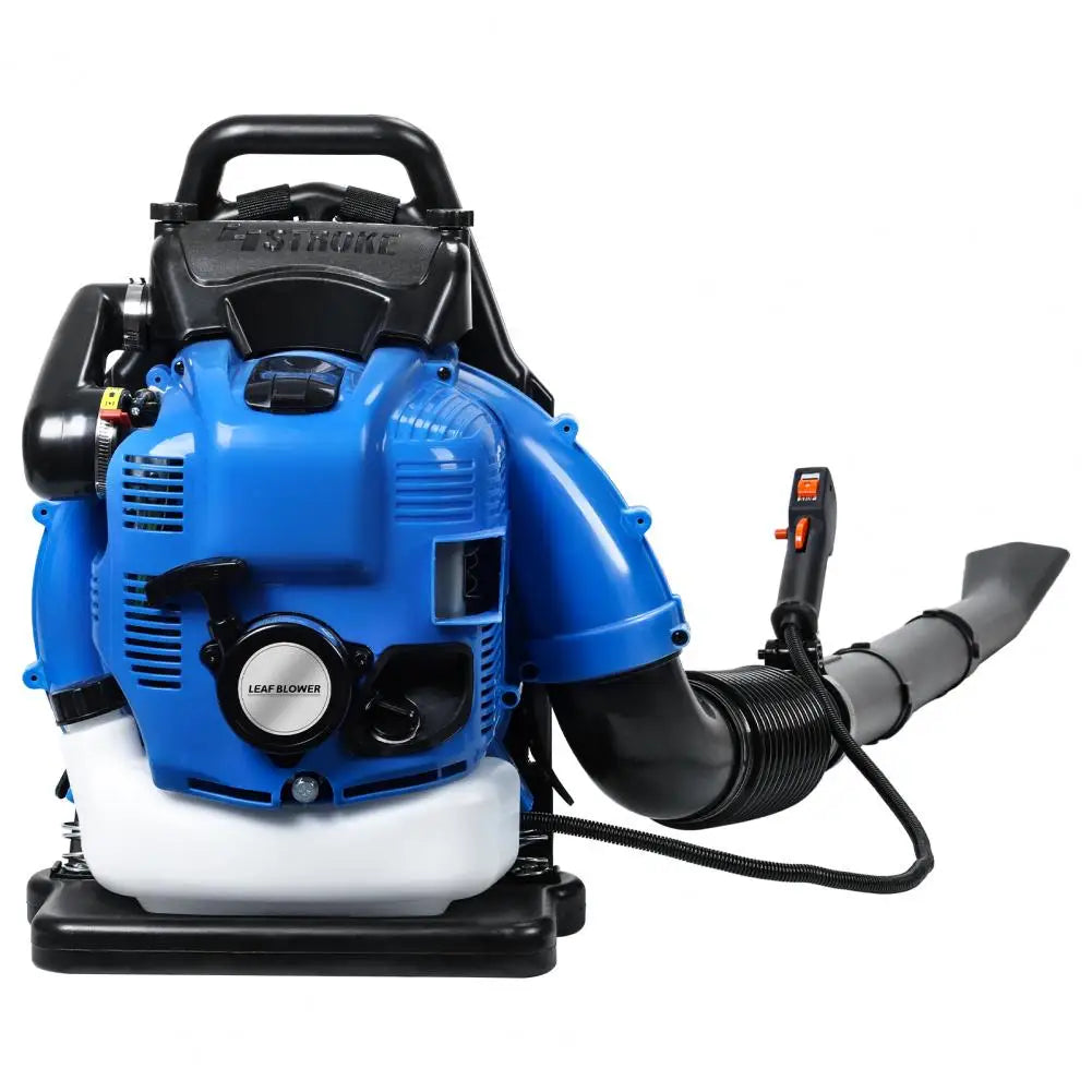 Leaf Blower Gas Powered Backpack Leaf Blower 4-Stroke Snow Blower for Lawn Care Yard Dust Debris (Blue)