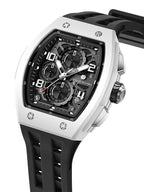 TSAR BOMBA Watch for Men Luxury Brand Tonneau Design Waterproof Clock Stainless Steel Wristwatch Fashion Rectangle Mens Watch