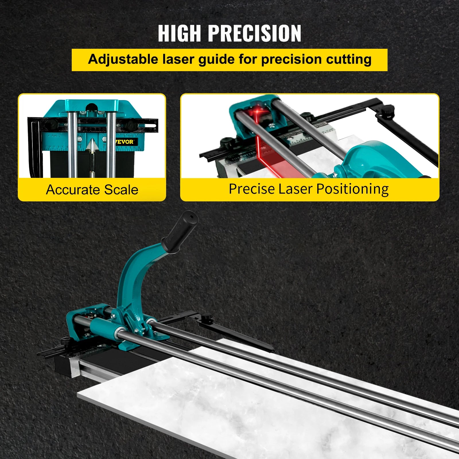 SucceBuy 1200MM Tile Cutter High Precision Manual Ceramic Floor Tiles Tile Cutter  48 In Cutting Machine for Precision Cutting