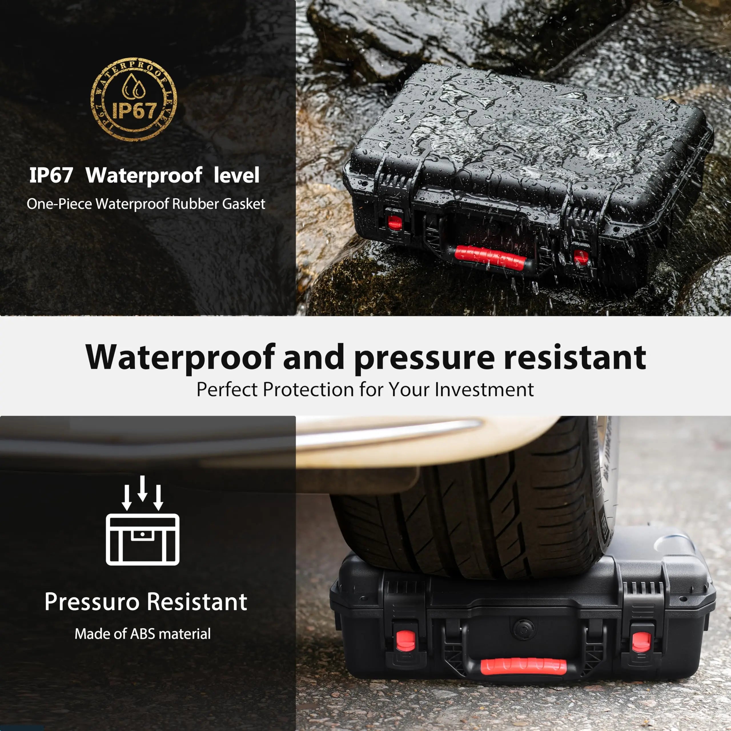 STARTRC Avata 2 Case,Waterproof Carrying Hard Case for DJI Avata 2 Fly More Combo with Goggles 3(NOT for Goggles N3),FPV Remote Controller 3,Battery Charging Hub,FPV Drone Accessories
